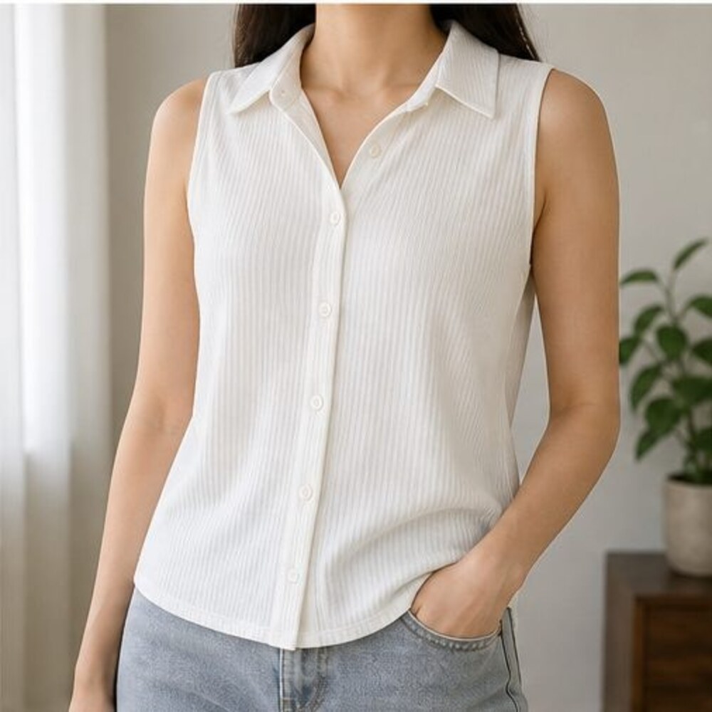 Ivory Ruffle Blouse - Picture 2 of 6